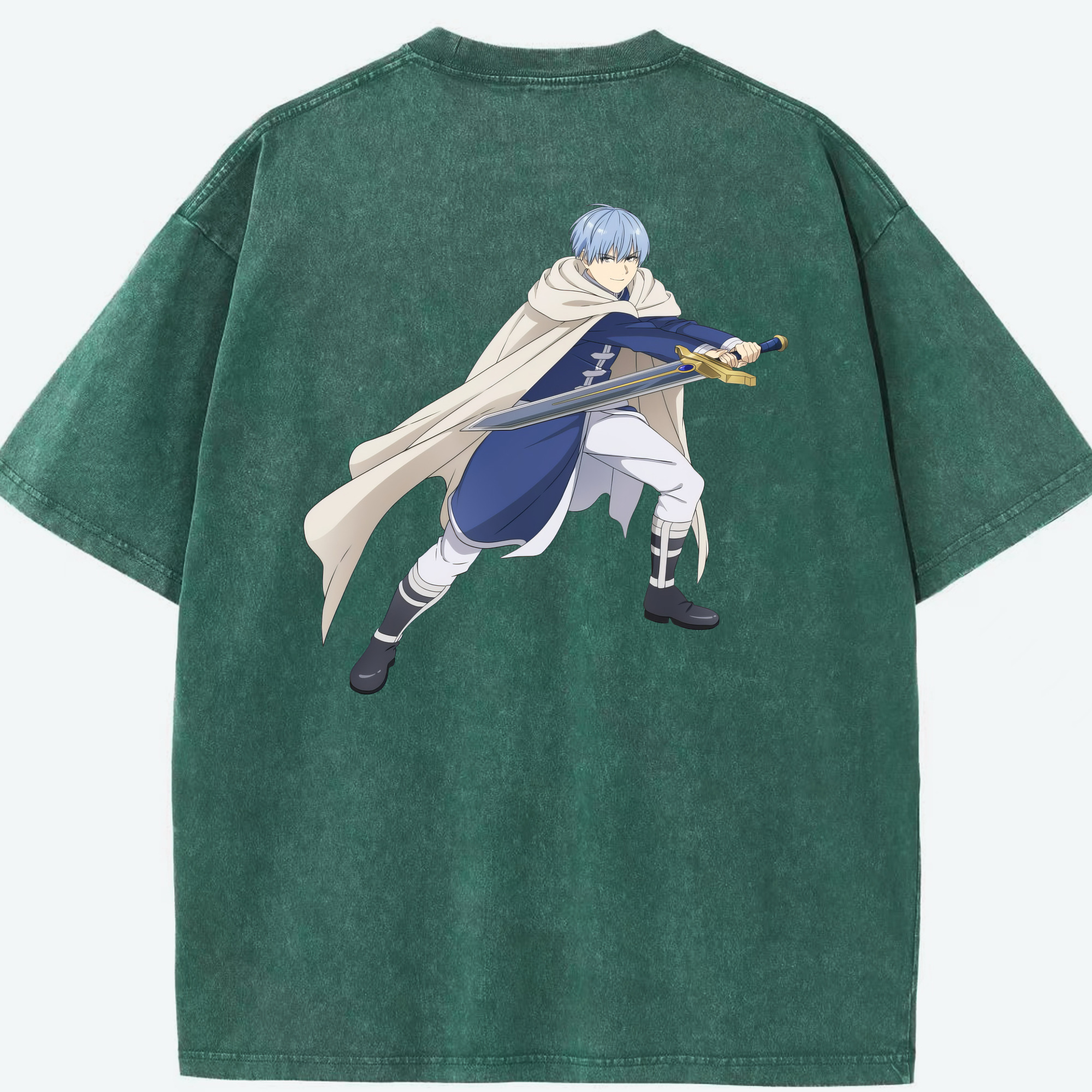 （画像用） 葬送のフリーレン Frieren 綿100% ヴィンテージ風 半袖Tシャツ（背面プリント）